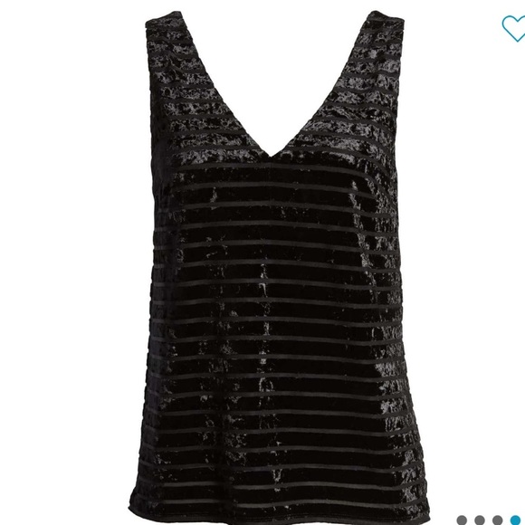 Chelsea28 black velvet tank top - Picture 6 of 11